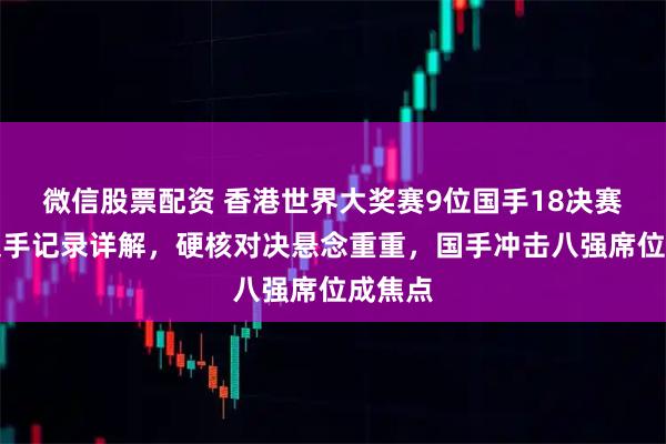微信股票配资 香港世界大奖赛9位国手18决赛对手交手记录详解,硬核对决悬念重重,国手冲击八强席位成焦点